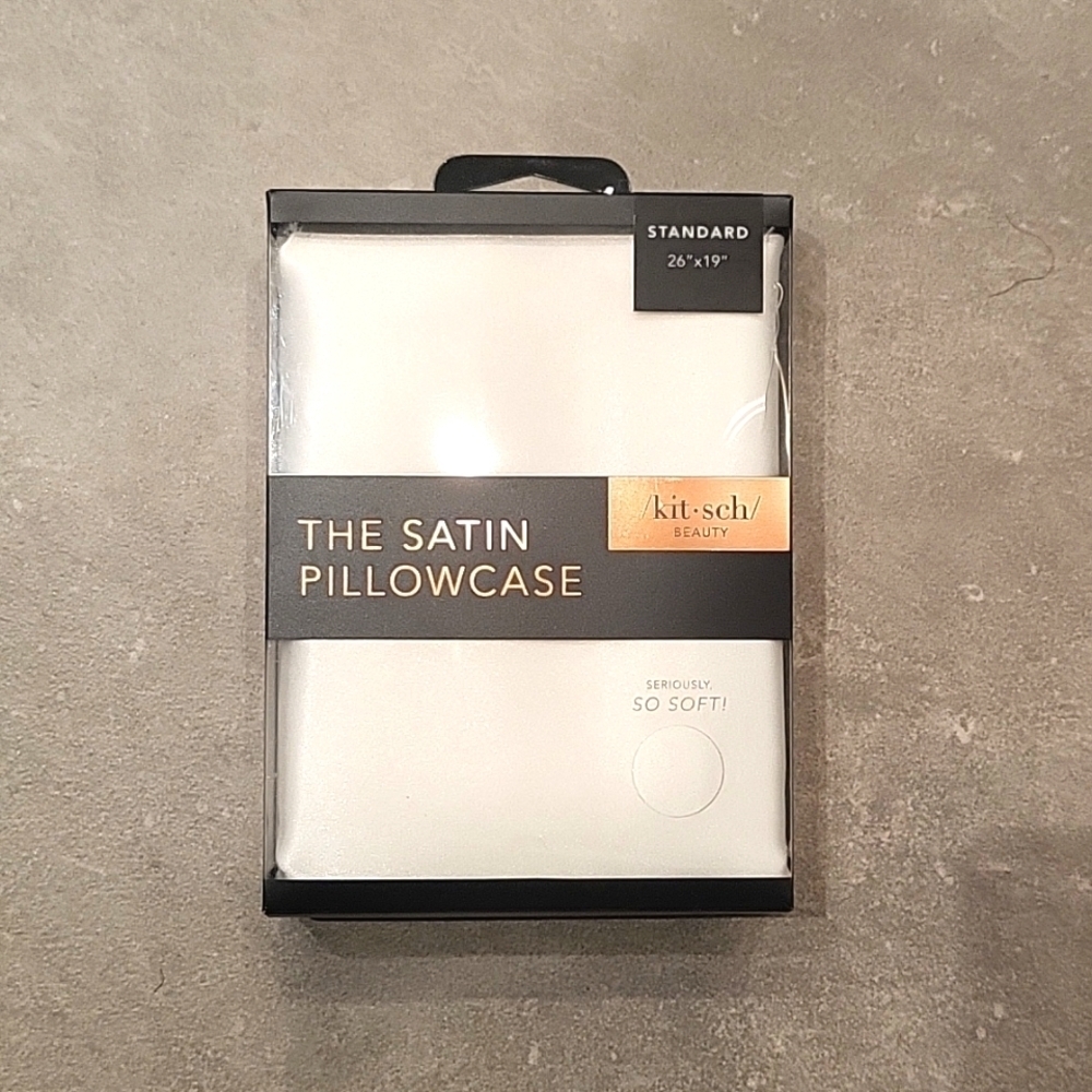 ❤️BUY 2 GET 1 FREE Kitsch Satin Pillowcase - White